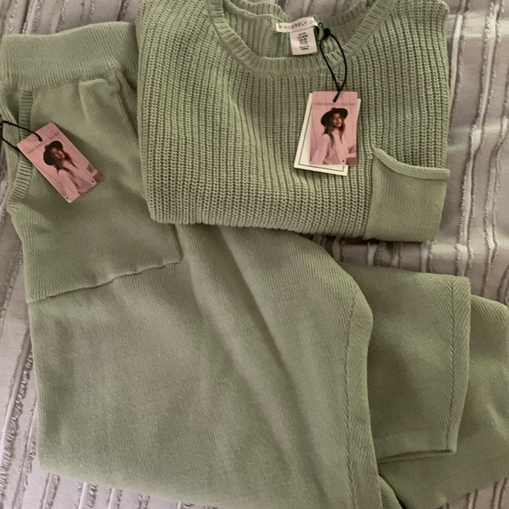 Two piece sweater lounge set